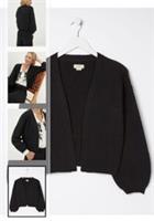 FAT FACE Anna Crochet Cardigan.Black. Size UK 14 . *New Without Tags*. RRP £48 - 14 Regular