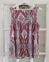 FAT FACE Flora Paisley Cotton Linen Top. Size UK 12/14 .*New With Tags* RRP &pound;35 - 12 Regular