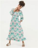 FAT FACE Adele Blue Paisley Mirrored Midi Dress.Size UK 12 R. RRP £69 *NEW* - 12 Regular