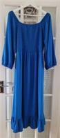 FAT FACE Adele Cobalt Blue Midi Dress. Size UK 16 R. *New With Tags* RRP £69 - 16 Regular