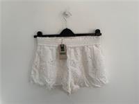 Fat Face Cutwork Shorts Cotton Off White Ivory UK 10 💖 BNWT - 10 Regular