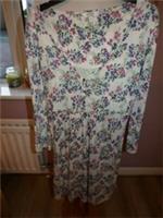SUPERB NEW LADIES DESIGNER FAT FACE 100% VISCOSE FLORAL DRESS UK 12 RRP £65.00 - 12 Regular