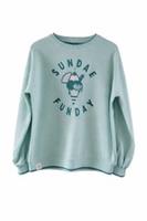 FAT FACE Sweatshirt, Judes Green Crew Top. Size UK 10/12. *New Without Tags* - 10 Regular