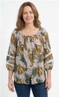 FAT FACE Caitlin Tunic,Natural Wilding Leaves Top. Size UK 8/10 .RRP &pound;50. *NEW* - 8 Regular