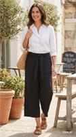 FAT FACE Exmouth Trousers, Tencel Crop Culottes. UK 12. *New With Tags* RRP &pound;45 - 12 Regular