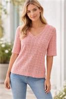 FAT FACE Vienna Knitted Top. Size UK 12. Light Pink. *New Without Tags* - UK 12 Regular