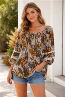 FAT FACE Caitlin Tunic,Natural Wilding Leaves Top. Size UK 8/10 .RRP &pound;50. *NEW* - 8 Regular