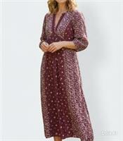 FAT FACE Kelly Burgundy Red Wild Ditsy Midi Dress. Size UK 14 Short .*perfect * - 14 Petites