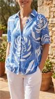 FAT FACE MCS Linen Shirt, Top, Blouse. Size UK 12 /14 . RRP &pound;48 *NEW* - 12 Regular