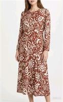 FAT FACE Haldon Dress,Watercolour Midi Brown. Size UK 12 /14 R. RRP &pound;69. *NEW* - 14 Regular