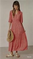 FAT FACE Paige Coral Red Midi Dress. Size UK 12/14 Reg. RRP &pound;69.*New With Tags* - 12 Regular