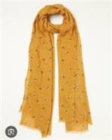 FAT FACE Bee Scarf Mustard. Super Soft Viscose. *New Without Tags*