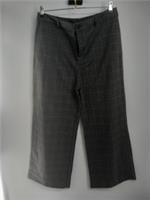 Fatface Piper Wide Leg Check Grey Trousers Size 16 BNWT - 16 Regular