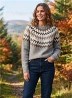 FAT FACE Cassie Grey Fair Isle Jumper. Size UK 14. *New Without Tags*. RRP &pound;56 - 14 Regular