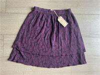 Fat Face Women's Floral Purple Mini Skirt UK 10 W26-28" L20" - 10 Regular