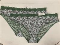 Fat Face Nicole Floral Mini Knickers in Sage Green -Size: 24- Pack of Two - BNWT