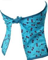 Fat Face - Ladies Push Loop Tee. Top, Blue Cherries, Size SMALL - S Regular