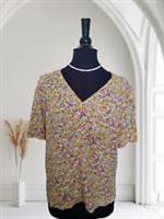 NEW Fat Face Yellow Floral Buttoned Viscose Pintuck Blouse Top Size 18 - 18 Plus