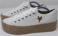 Francesca White Jute Platform Trainers Size UK 6.5