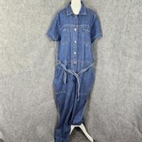 Fatface Imogen Denim Boilersuit Utility Jumpsuit Belted UK 20L Tall NWOT - 20 Tall