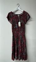 Womens Fat Face Dress Size 8 Knee Length Coral Paisley Short Sleeves NEW - 8 Regular