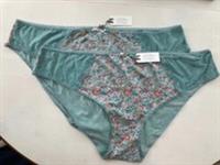 Fat Face Ladies Anna Floral Mini Knickers in Green Haze - Pack of Two - Size: 24 - 24 Regular