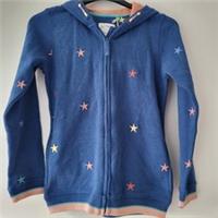 NEW Fatface Girls Embroidered Starts Zip Up Jumper Age 12-13 Tiny Defect