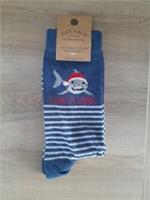 FatFace 'Santa Jaws' Men's Socks Size 9.5-11 - 9.5-11 Regular