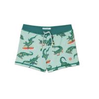 Boys Swimming Trunks FatFace Carter Crocodile Tru Light Sage Age 5-6 Years Tie - 5-6 Years Regular