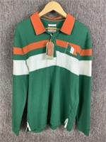 Fat Face Shirt Ireland Rugby Casual Mens Large Green 100% Cotton NEW - L Regular