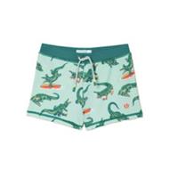 Boys Swimming Trunks FatFace Carter Crocodile Tru Light Sage Age 5-6 Years Tie - 5-6 Years Regular