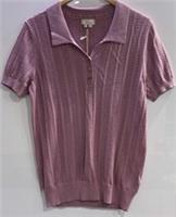 FAT FACE CARLY COLLAR COTTON KNIT BLOUSE TOP ROSE PINK UK 16 NWT - 16 Regular