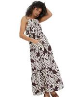Fat Face Julien Ikat Long Linen Dress Bnwt Size 20 Reg - 20 Regular