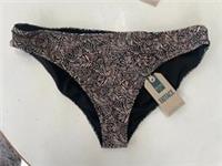 Fat Face Mila Leaf Dot Ladies Bikini Bottoms in Black/Multi - Size: 12 - BNWT - 12 Regular