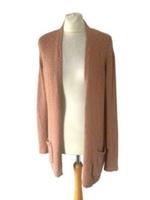 Brand New Fat Face Pink Open Edge To Edge Slub 100% Cotton Cardigan Size UK 10 - 10 Regular