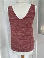 Fat Face Joelle Red Knitted Vest - Size: 8 - 8 Regular