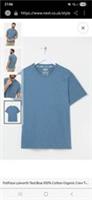 FatFace Mens Teal Blue 100% Cotton Organic Crew T-Shirt Small Regular - S Regular