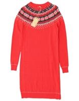 Fat Face Womens Jumper Dress UK 8 Small Red Fair Isle Cotton AR17 - 8 Regular