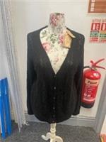 Fat Face Connie Cardigan Black Alpaca Blend UK 18 - Z#3202 - 18 Regular