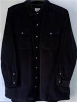 Fat Face Jenny Cord Shirt UK 16 Black Cotton Button Up Overshirt Casual Smart - 16 Regular
