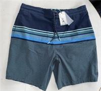 FatFace Camber Placement Stripe Swims Shorts in Navy Mix - Size: XL - BNWT - XL Regular