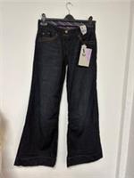 Fat Face Wide Leg Shore 2 Jeans Size 10 Long Dark Denim Z#3504 - 10 Regular