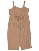 Fat Face Womens Sleeveless Jumpsuit UK 22 3XL W48 L20 Beige Linen EC03 - 22 Regular