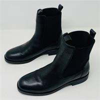 FatFace Blair Womens Black Leather Chelsea Boots UK 7 EU 41 New With Box