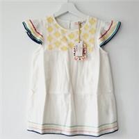 BNWT Fatface Fat Face Girls Summer Top Clara Embroidered Panel Top Age 10-11