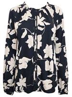 New Pure Cotton Floral Print Frill Trim Blouse by Fat Face size 10 - 10 Regular