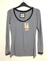 FAT FACE Navy & White Breton Stripe Long Sleeve Top In Size 10 BNWT New - 10 Regular