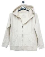 Fat Face Women's Long Sleeve Brushed Textured Newbury Zip Thru Hoodie - Ivory - S Regular