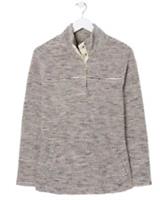 Fat Face Women Long Sleeve Newbury Textured Half Neck Jumper- Brown (Imperfect) - M Regular