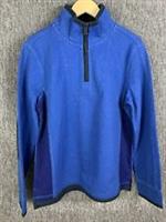 Fat Face Airlie 1/4 Zip Blue Pullover Mens Medium Loose Heavy Canvas Jumper NEW - M Regular